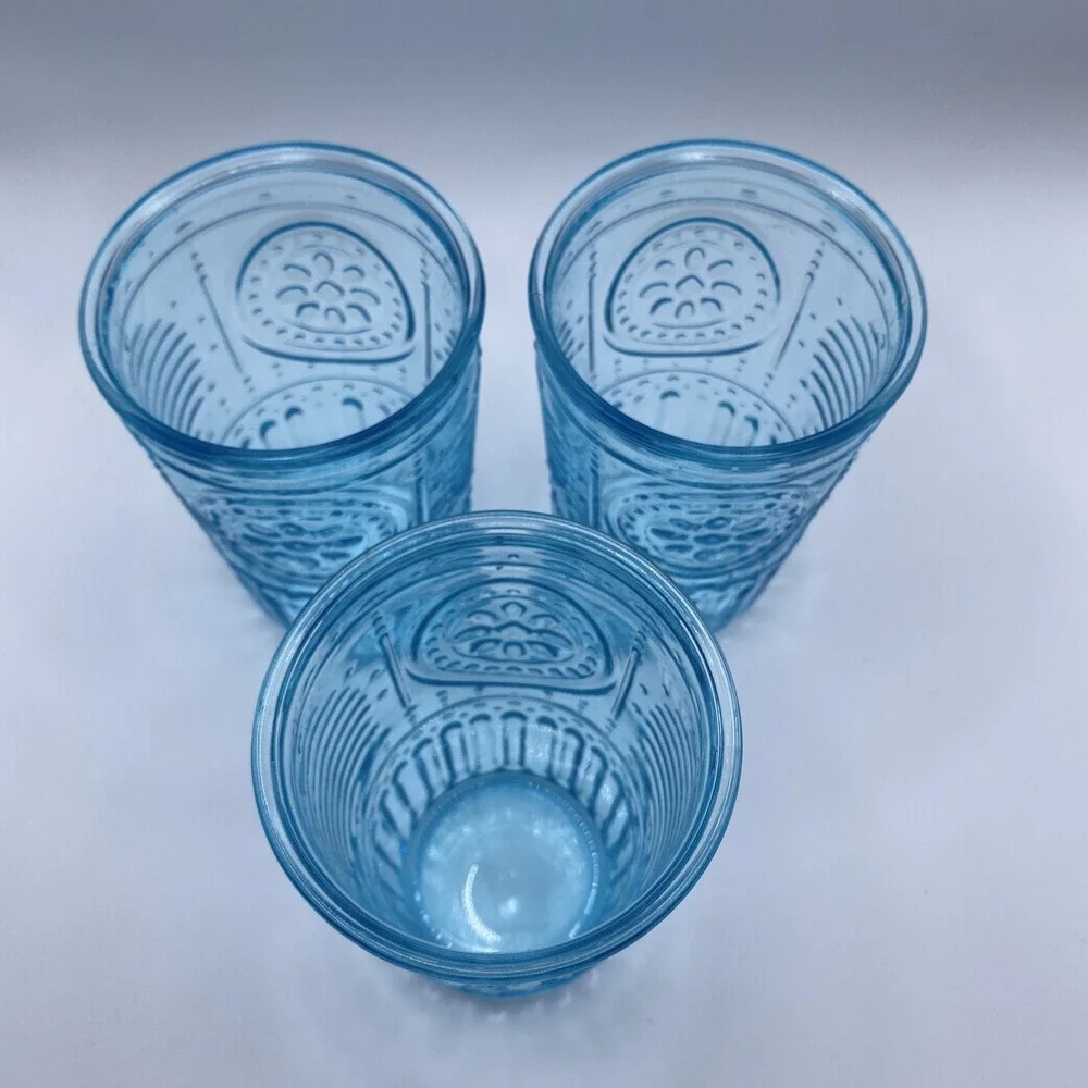 Bormioli Rocco Romantic Cooler Drinking Glass Set of 3, 12oz- Light Blue - Picture 2 of 4